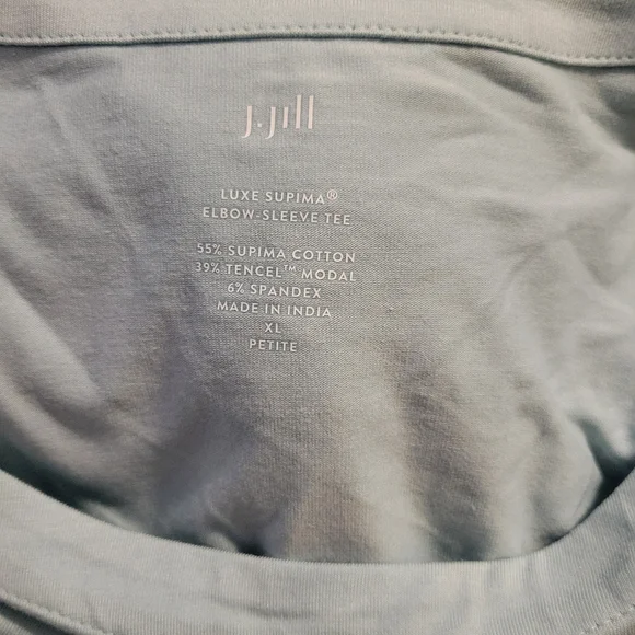 J. Jill Tees Short Sleeve Elbow Length Lot of 2 Blue and Gray Size XL Petite - Picture 7 of 7